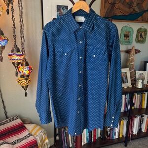 Vintage H Bar C 1960s Collectable California Ranchwear Pearl Snap Shirt 16.5/35